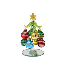 Load image into Gallery viewer, Glass Christmas Tree with 12 Ornaments