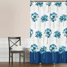 Load image into Gallery viewer, Blue Medley Fabric Shower Curtain