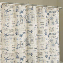 Load image into Gallery viewer, By The Sea Fabric Shower Curtain