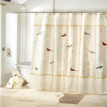 Load image into Gallery viewer, Gilded Birds Fabric Shower Curtain