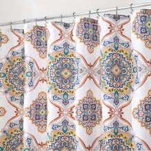 Load image into Gallery viewer, Henna Medallion Fabric Shower Curtain