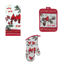 Load image into Gallery viewer, Holiday Cardinal Kitchen Towel Set