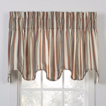 Load image into Gallery viewer, Mason Stripe Lined Scalloped Valance