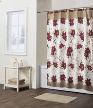 Load image into Gallery viewer, Poinsettia 13 Piece Shower Curtain & Hook Set