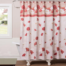 Load image into Gallery viewer, Poppy Field Fabric Shower Curtain
