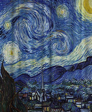 Load image into Gallery viewer, The Starry Night Fabric Shower Curtain By Vincent van Gogh