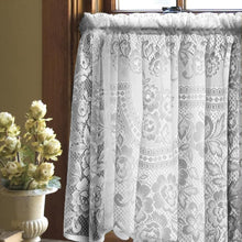 Load image into Gallery viewer, Victorian Rose Lace Kitchen Tier, Swags and Valance