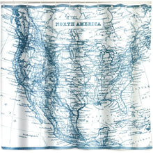 Load image into Gallery viewer, Vintage Map Eva Vinyl Shower Curtain
