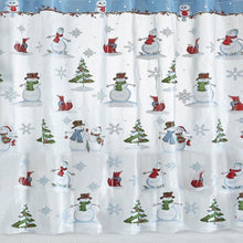 Load image into Gallery viewer, Woodland Winter Vinyl Shower Curtain