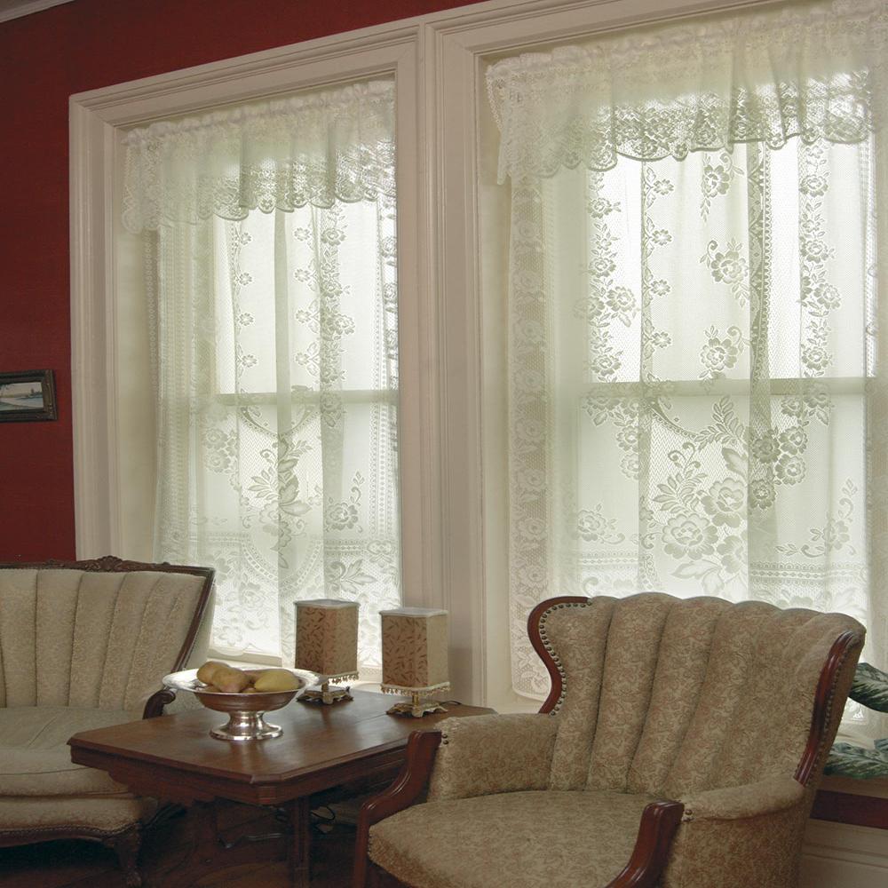 Victorian Rose Lace Valance