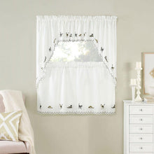 Load image into Gallery viewer, Cats Embroidered Tier, Valance and Swag Curtains
