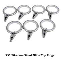 Load image into Gallery viewer, Silent Glide Nylon Lined 7 Piece Clip Rings for 7/8&quot; , 1&quot; and 1 1/8&quot; Rods
