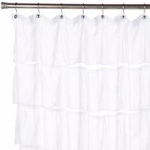 Load image into Gallery viewer, Carmen Ruffled Fabric Shower Curtain
