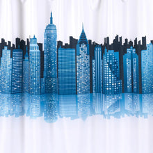 Load image into Gallery viewer, Cityscape Fabric Shower Curtain
