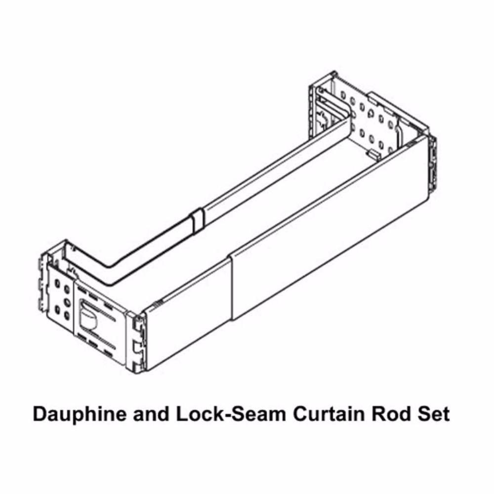 Dauphine and Lock-Seam Curtain Rod Set