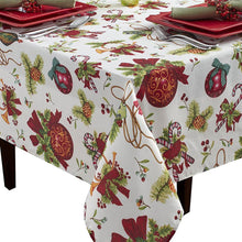 Load image into Gallery viewer, Deck The Halls Textured Printed Tablecloth
