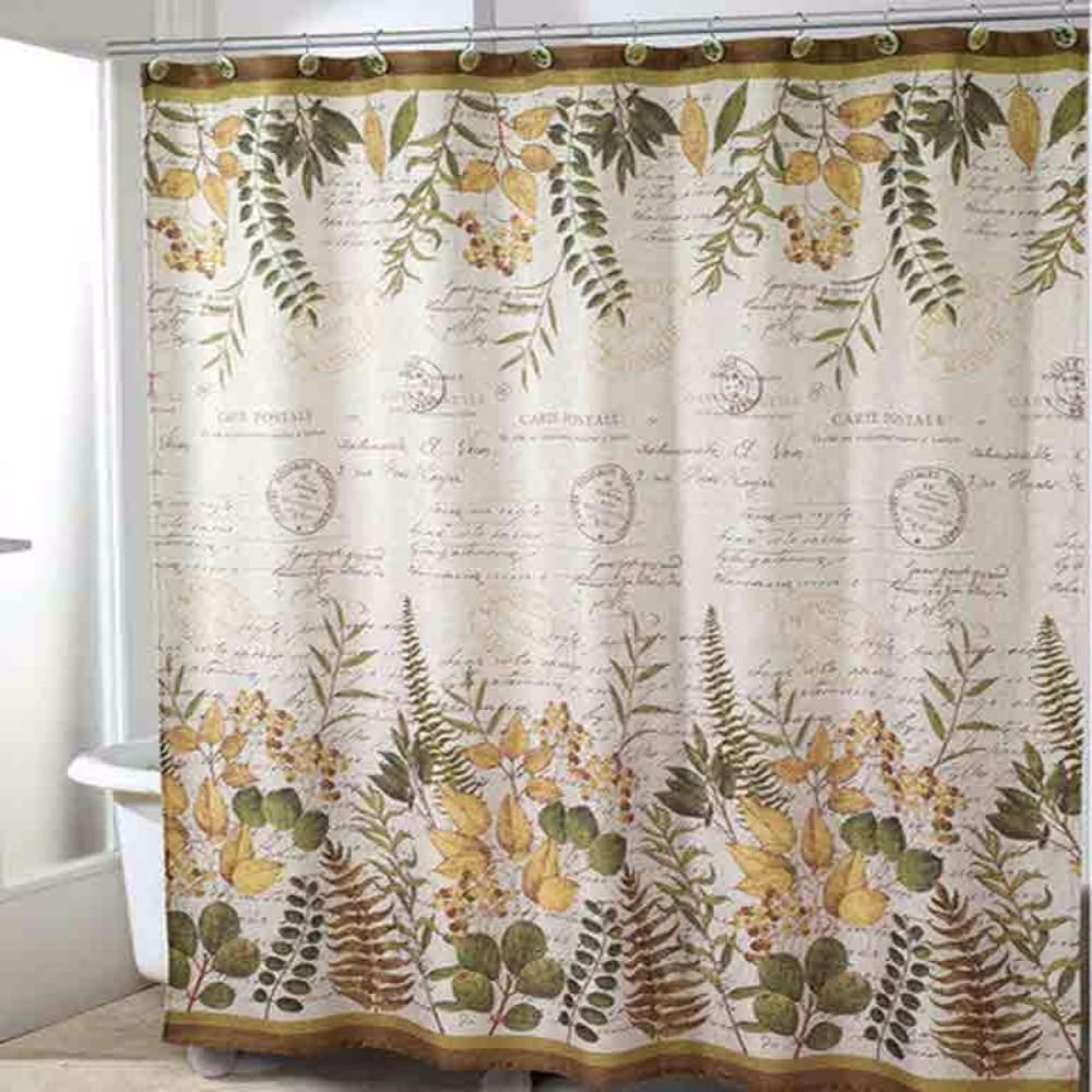 Foliage Garden Fabric Shower Curtain