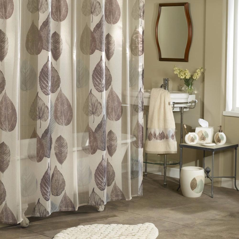 Gossamer Leaf Fabric Shower Curtain