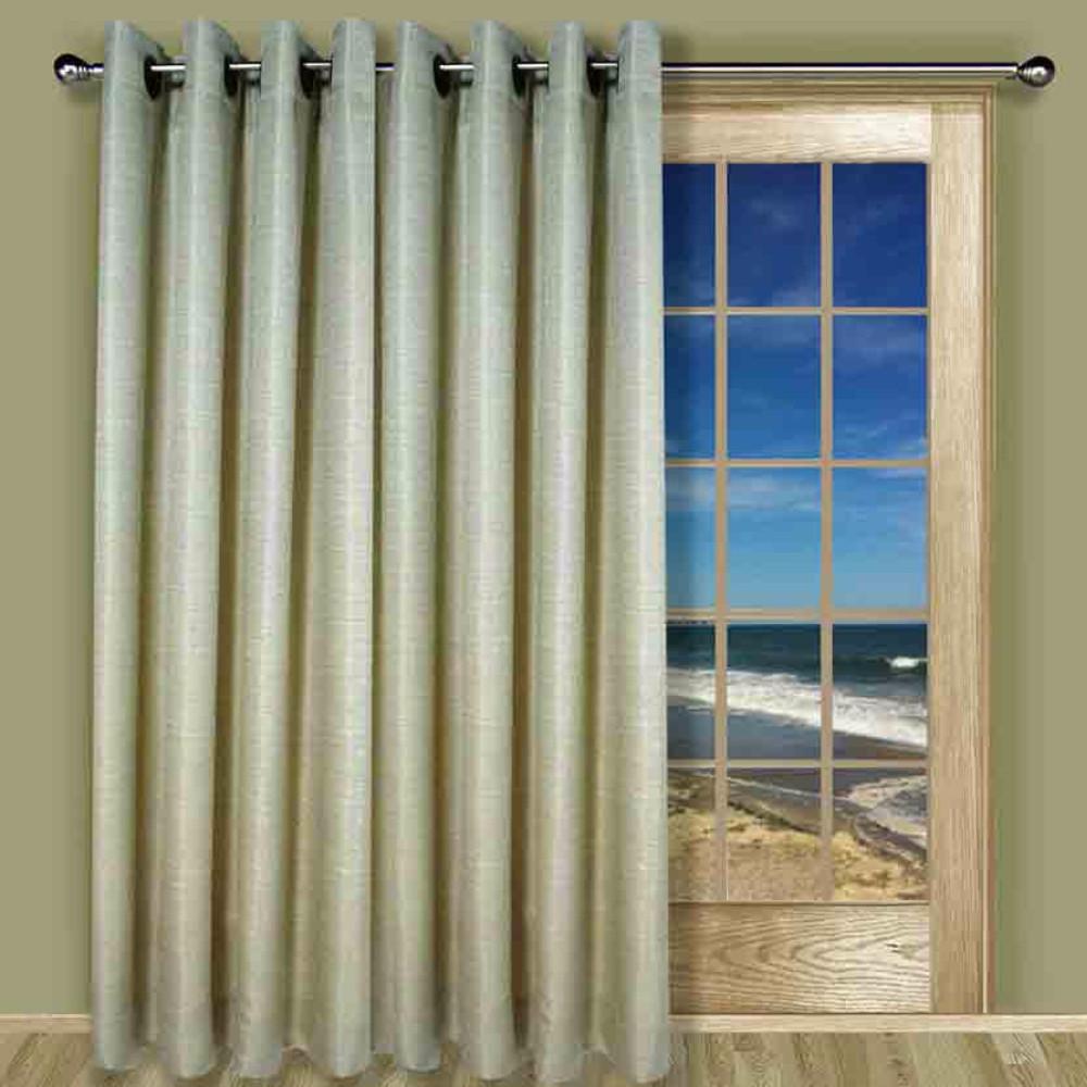 Grasscloth Lined Grommet Top Patio Panel