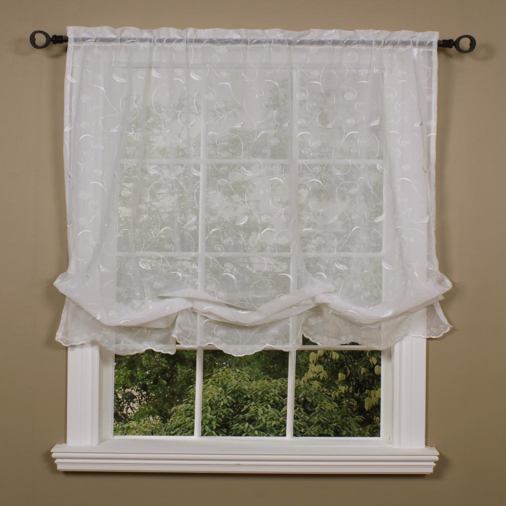 Hathaway Embroidered Semi Sheer Balloon Shade