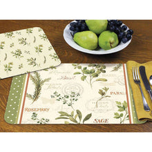 Load image into Gallery viewer, Aromatic Herbs Reversible Placemat
