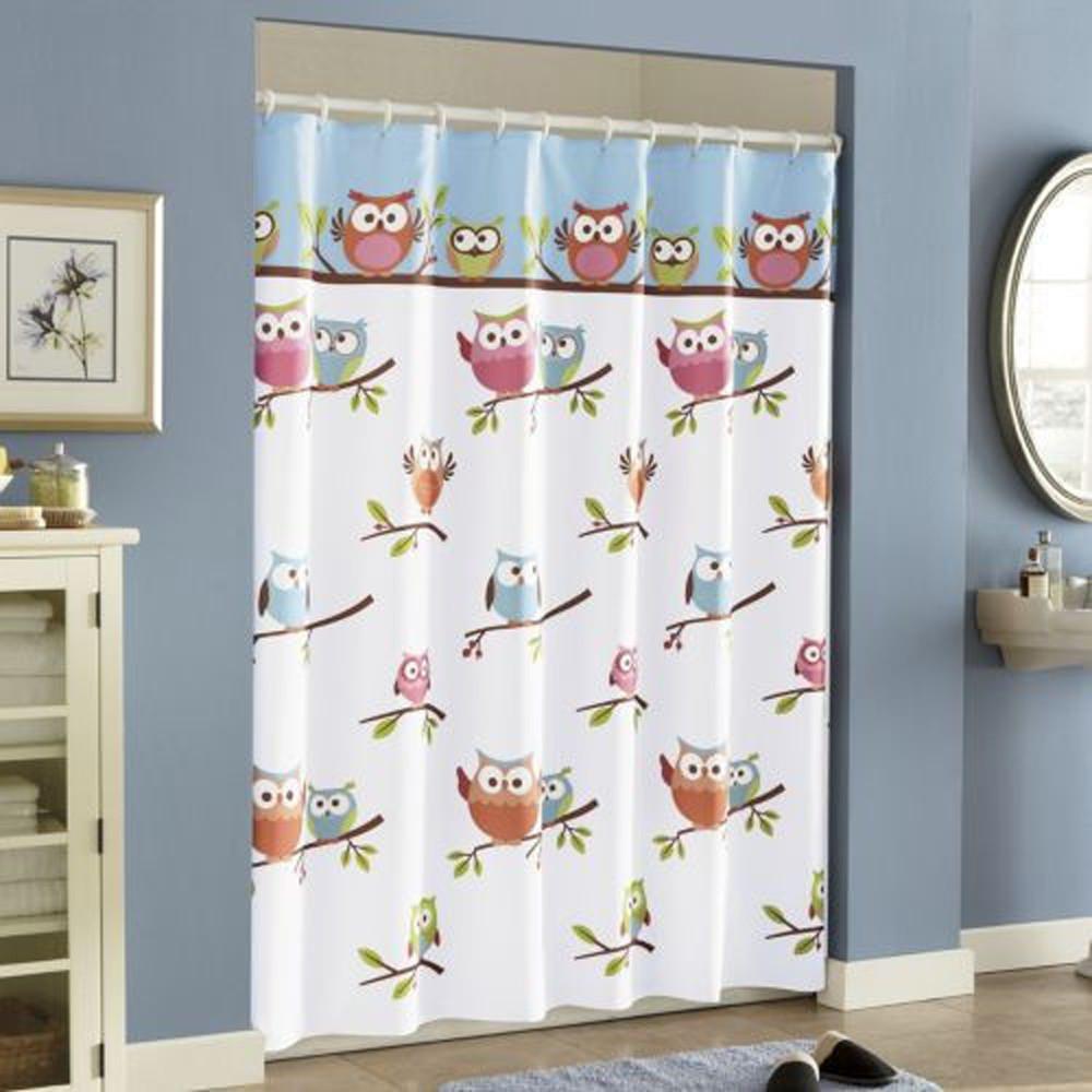 Hooty Fabric Shower Curtain