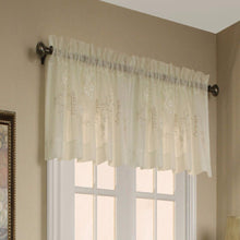 Load image into Gallery viewer, Hydrangea Semi Sheer Faux Linen Pole Top Valance
