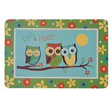 Load image into Gallery viewer, Life&#39;s a Hoot Foam Backing Vinyl Placemat
