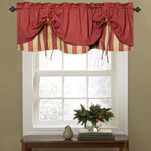 Load image into Gallery viewer, Lisa Stripe Versa‑Tie-Up Rod Pocket Valance

