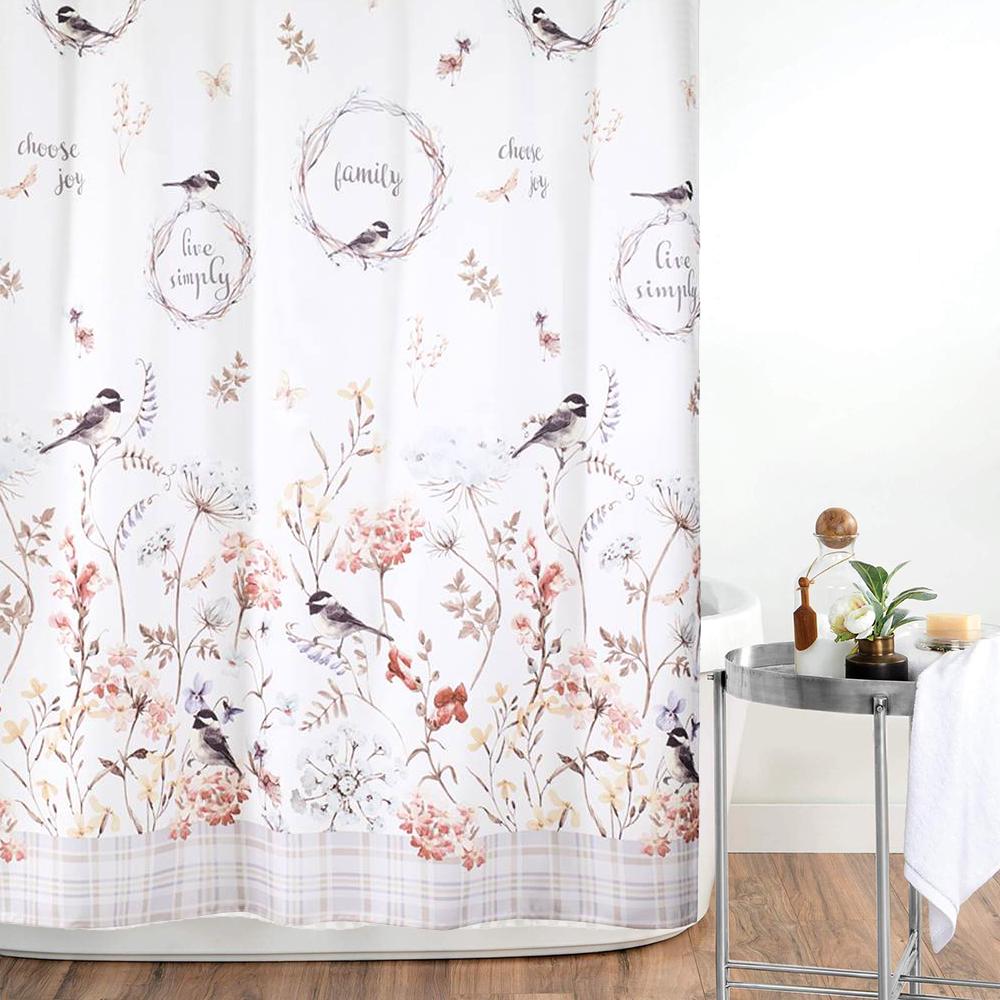 Live Simply Fabric Shower Curtain