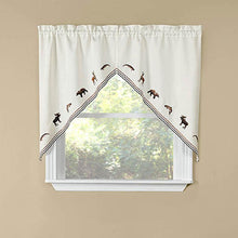 Load image into Gallery viewer, Lodge Embroidered Tier, Valance and Swag Curtains
