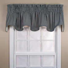 Load image into Gallery viewer, Logan Check Lined Scalloped Valance
