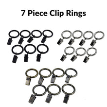 Load image into Gallery viewer, 7 Piece Clip Rings Set for 5/8&quot; and 3/4&quot; Diameter Rods
