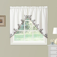 Load image into Gallery viewer, Peacock Kitchen Tier, Valance and Swags
