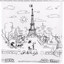 Load image into Gallery viewer, Paris Day Vinyl Shower Curtain
