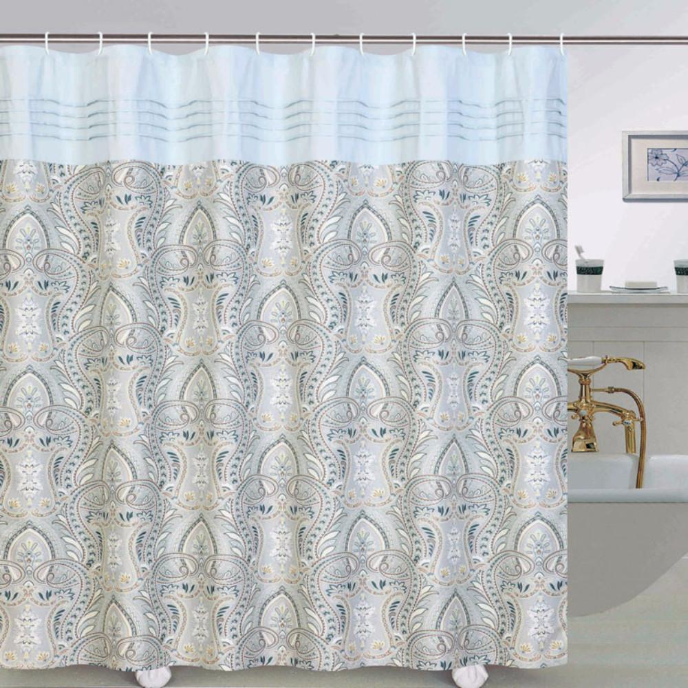 Raine Woven Fabric Shower Curtain