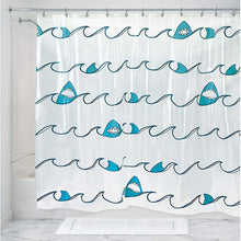 Load image into Gallery viewer, Sharks PEVA Vinyl Shower Curtain
