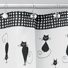 Load image into Gallery viewer, Sophisticat Fabric Shower Curtain
