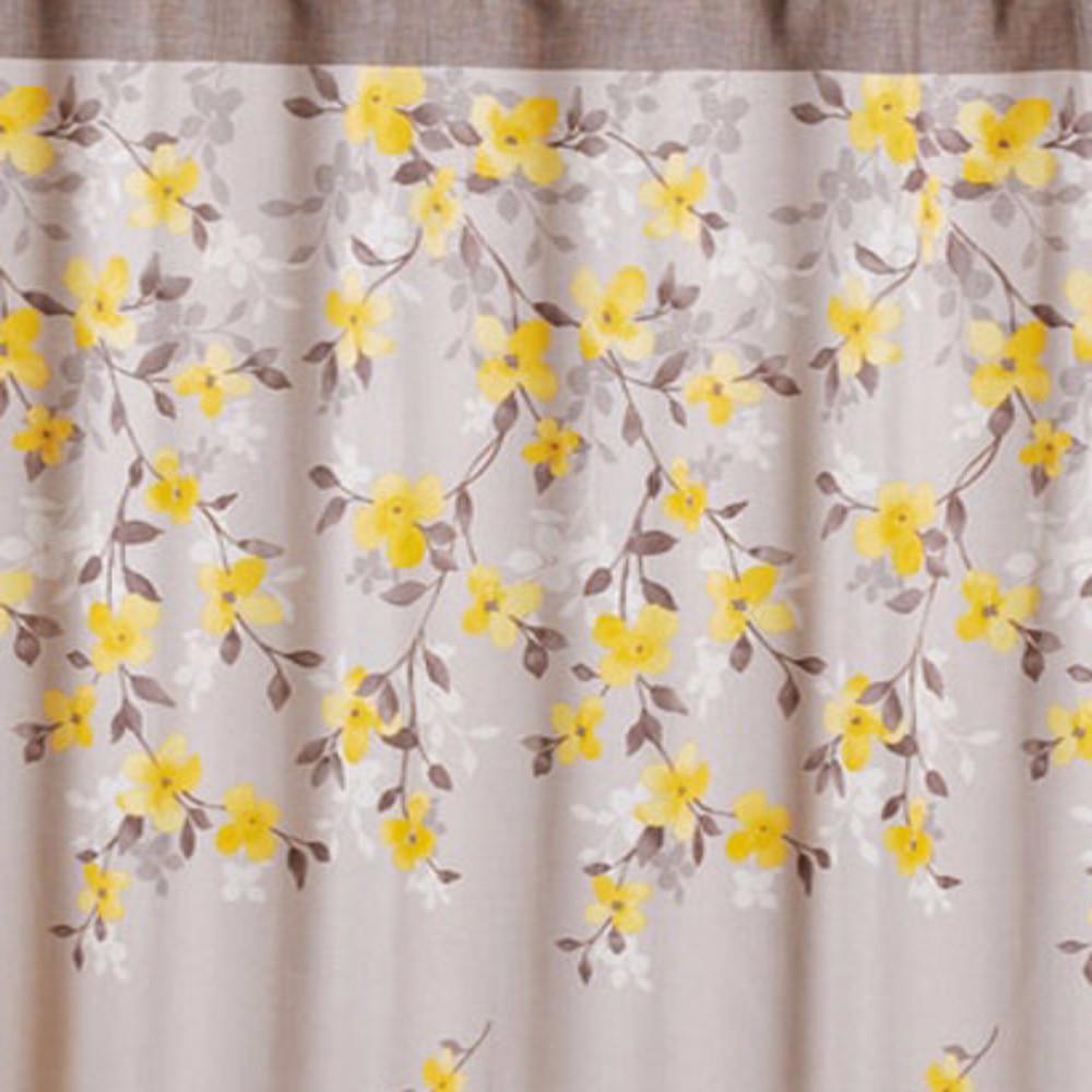 Spring Garden Floral Fabric Shower Curtain