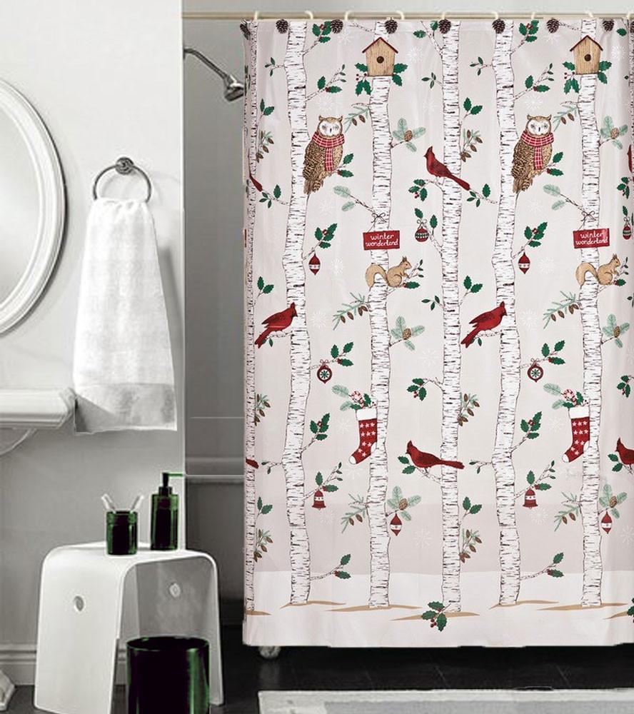 Winter Birch Peva Shower Curtain
