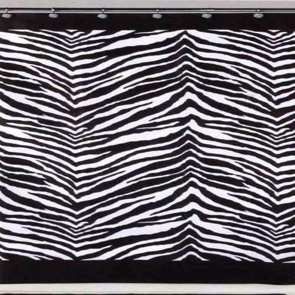 Zebra Fabric Shower Curtain