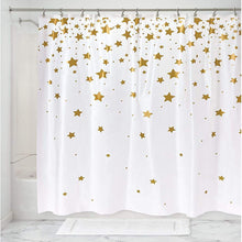 Load image into Gallery viewer, Falling Stars PEVA Bathroom Shower Curtain
